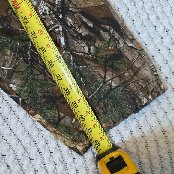 Realtree Camo Hunting Pants with Green Leaf Print - Picture 3 of 7
